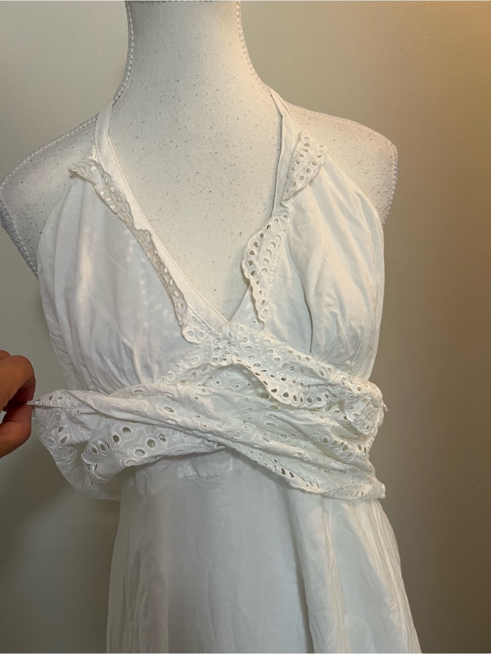 J. Crew White Cotton Dress with Lining - Picture 6 of 6